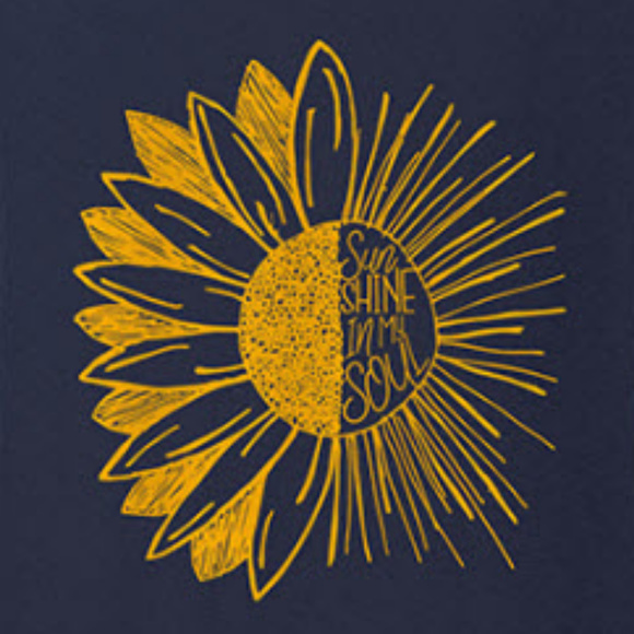 Gildan Tops - *3/$30* Gildan Navy 'SUNSHINE IN MY SOUL' Tee